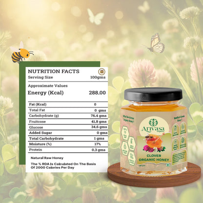 Clover Organic Honey | Pure, Natural & Lab Tested