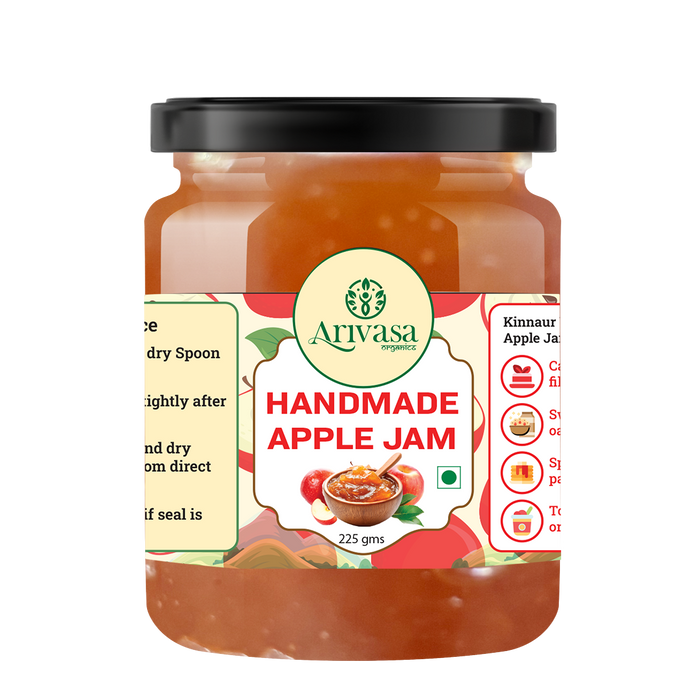 Handmade Apple Jam | Fresh Himachali Apples, Women-Crafted – 225 gms