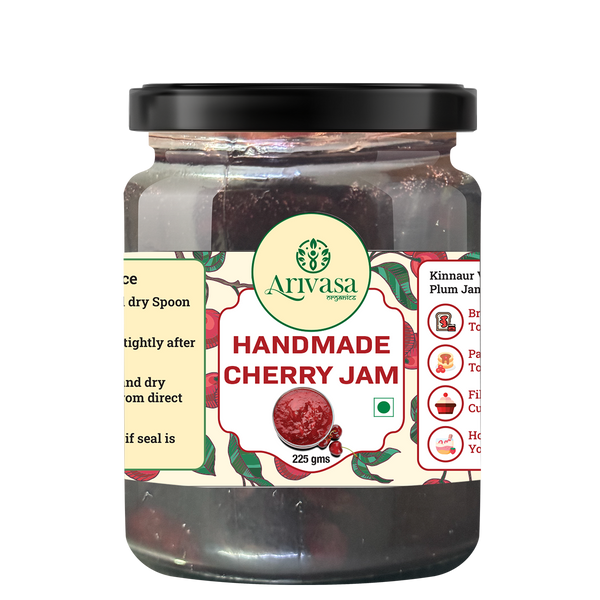 Handmade Cherry Jam | Fresh Himachali Cherries, Women-Crafted – 225 gms