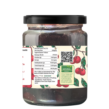 Handmade Cherry Jam | Fresh Himachali Cherries, Women-Crafted