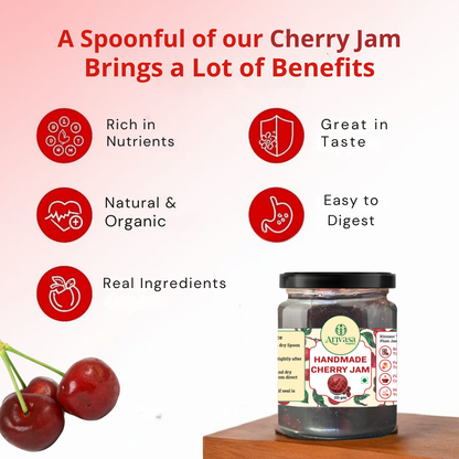 Handmade Cherry Jam | Fresh Himachali Cherries, Women-Crafted