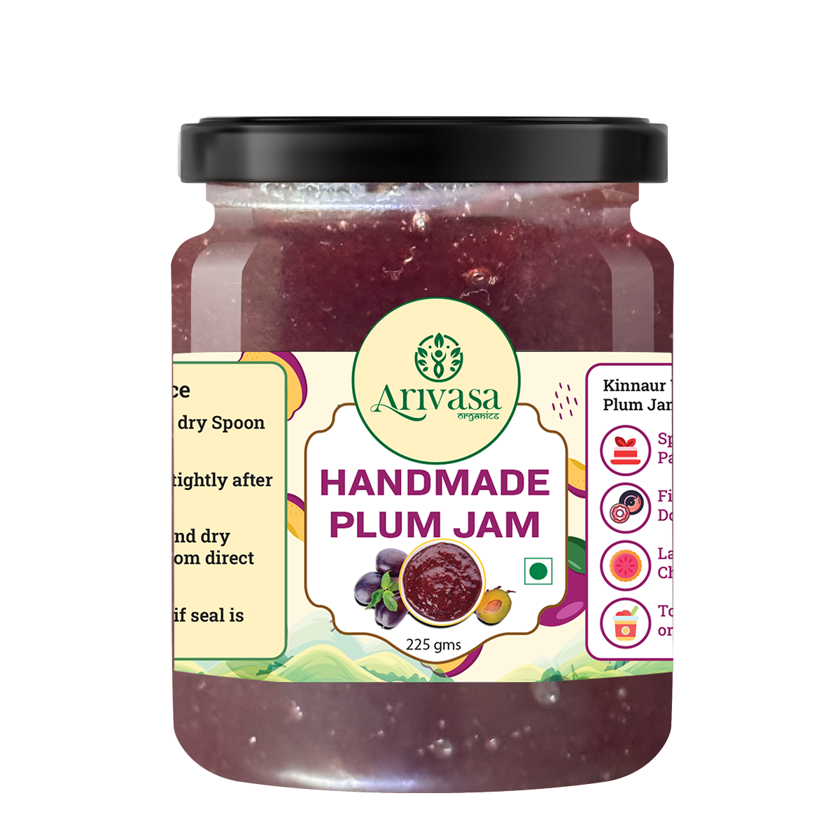 Handmade Plum Jam | Fresh Himachali Plums, Women-Crafted