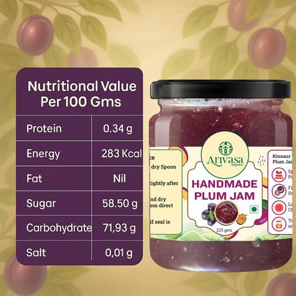 Handmade Plum Jam | Fresh Himachali Plums, Women-Crafted