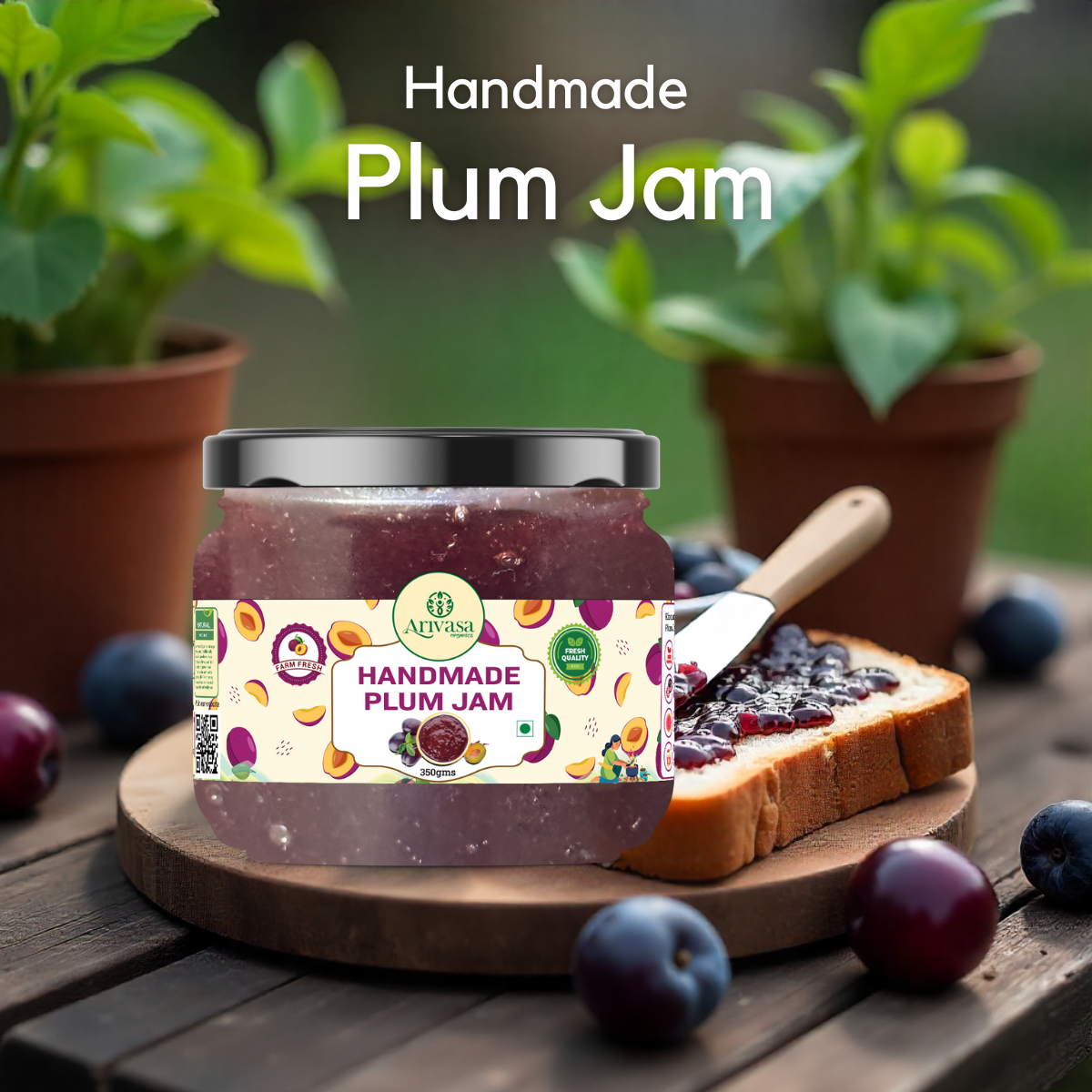 Handmade Plum Jam | Fresh Himachali Plums, Women-Crafted