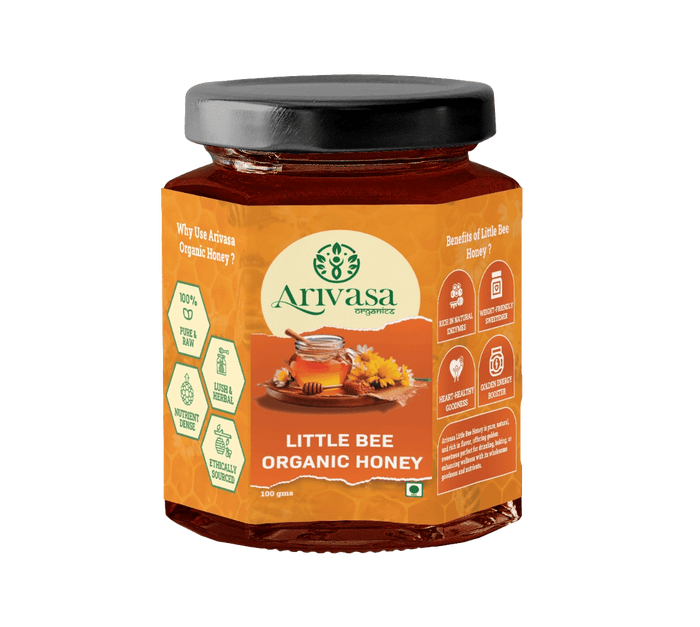 Organic Little Bee Honey | Pure, Natural &  Lab-Tested – 250 gms