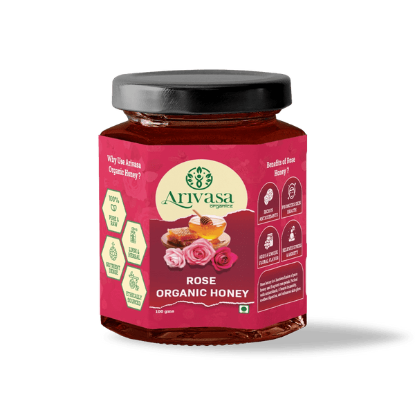 Organic Honey of Rose | Pure, Natural & Lab-Tested – 100 gms