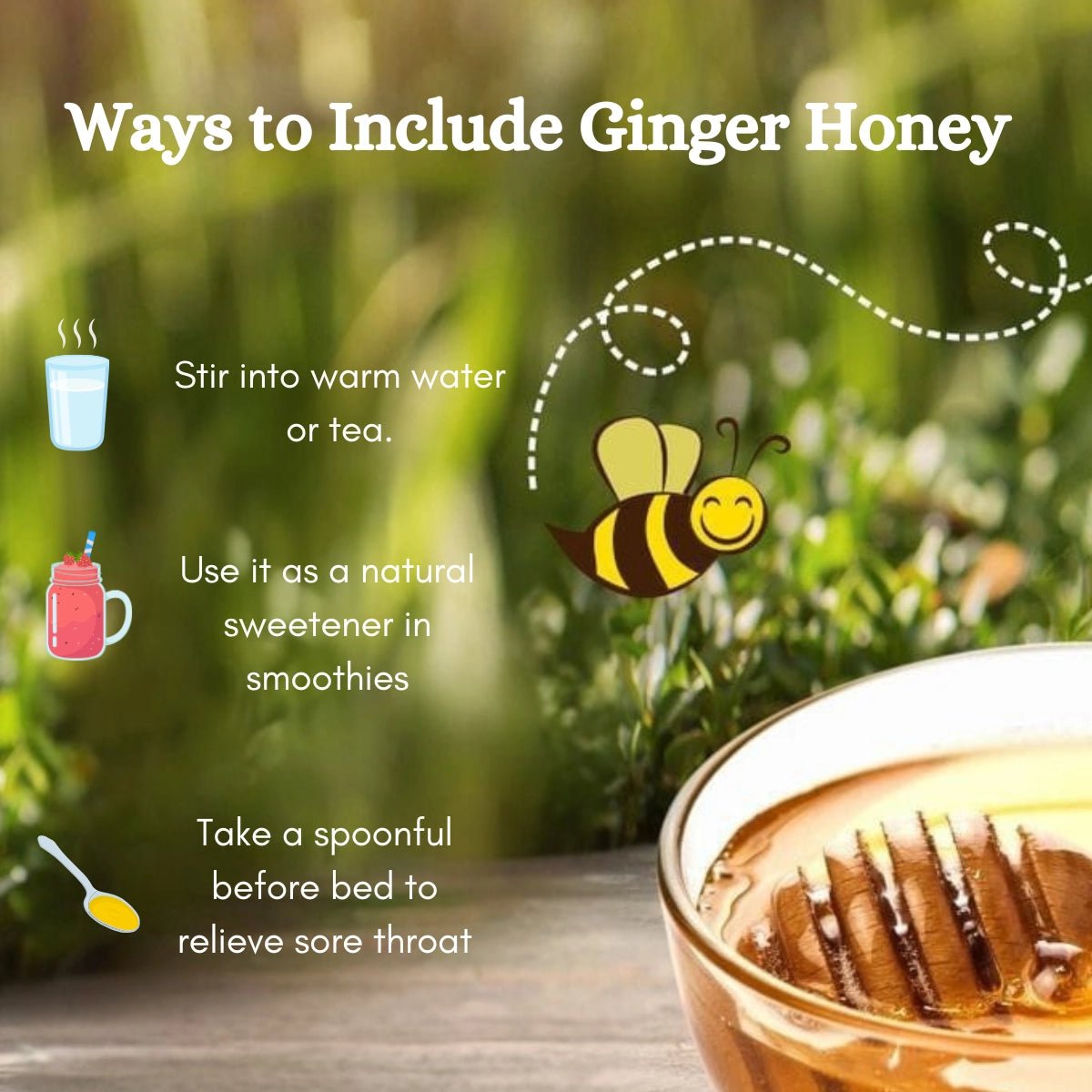 Organic Ginger Honey | Pure, Natural & NMR Lab - Tested - Arivasa Organics - 250 gms - 