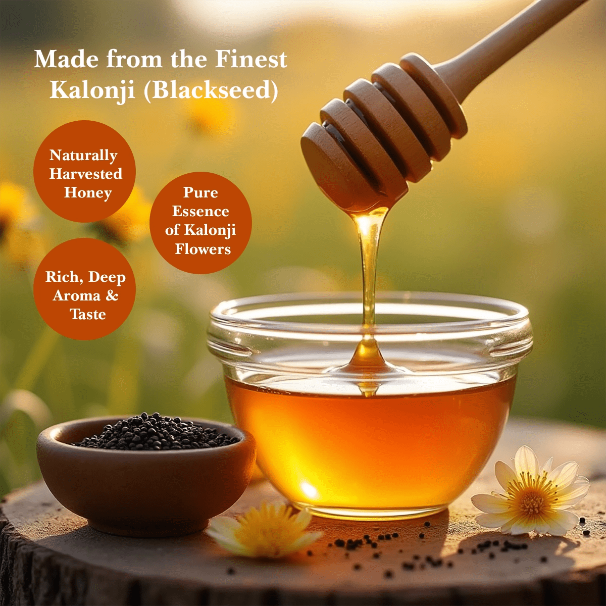 Arivasa Organics Blackseed/ Kalonji Honey | Pure, Raw & Unique - Arivasa Organics - 250 gms - 