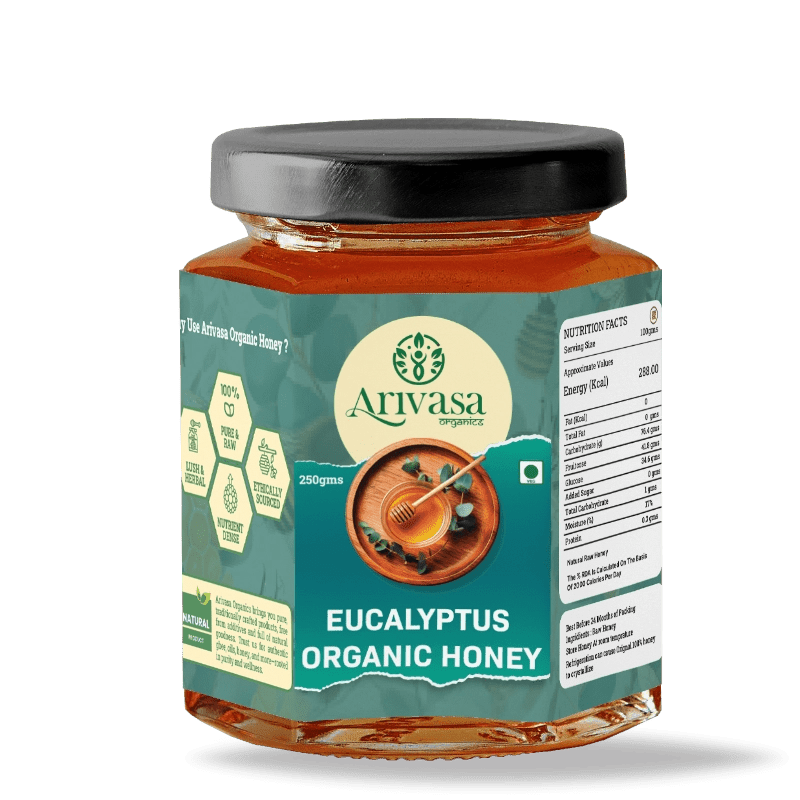 Arivasa Organics Eucalyptus Organic Honey | Pure, Raw & Herbal - Arivasa Organics - 250 gms - 