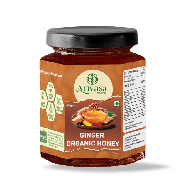 Organic Ginger Honey | Pure, Natural &  Lab-Tested – 250 gms