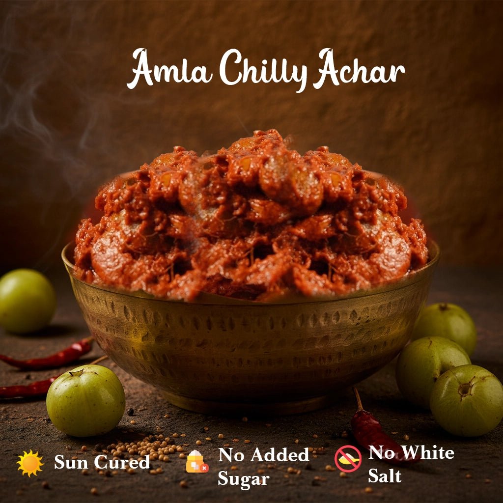 Amla Achar | Handmade Indian Gooseberry Pickle | Traditional Taste - Arivasa Organics - 310 Gms - 