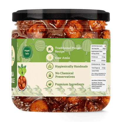 Amla Achar | Handmade Indian Gooseberry Pickle | Traditional Taste - Arivasa Organics - 310 Gms - 