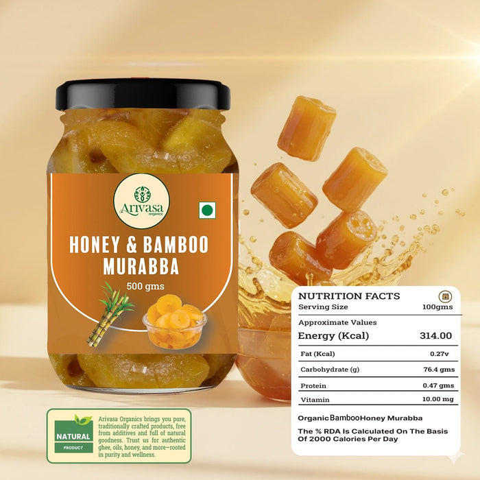Arivasa Organics Bamboo Murraba | Honey-Sweetened & Handmade – 500 gm (hover)