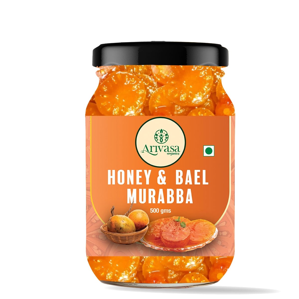 Arivasa Organics Organic Bael Honey Murraba | Honey - Sweetened & Handmade - Arivasa Organics - 500 gm - 