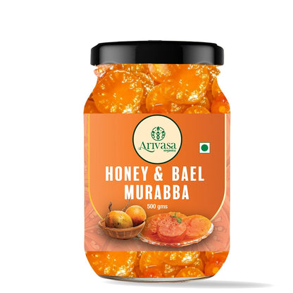 Arivasa Organics Organic Bael Honey Murraba | Honey - Sweetened & Handmade - Arivasa Organics - 500 gm - 