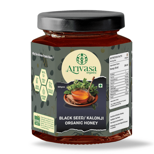 Arivasa Organics Blackseed/ Kalonji Honey | Pure, Raw & Unique – 500 gms
