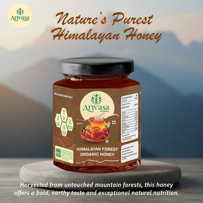 Organic Himalayan Forest Honey | Pure, Natural & Lab - Tested - Arivasa Organics - 500 gms - 