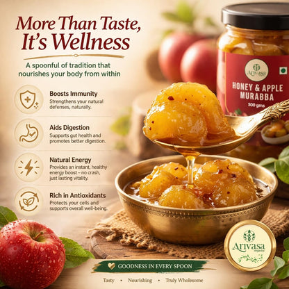 Arivasa Organics Apple Honey Murraba - Arivasa Organics - 500 gms - 