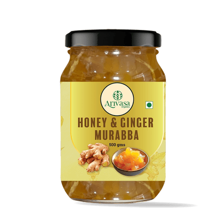 Arivasa Organics Ginger Murabba | Honey - Sweetened & Handmade (Copy) - Arivasa Organics - 500 gms - 