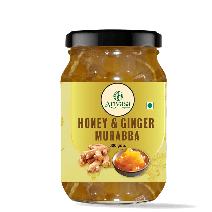 Arivasa Organics Ginger Murabba | Honey-Sweetened & Handmade – 500 gms