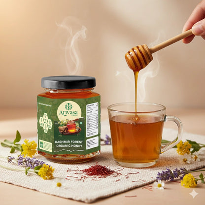Organic Kashmir Forest Honey | Pure & Lab - Tested - Arivasa Organics - 500 gms - 