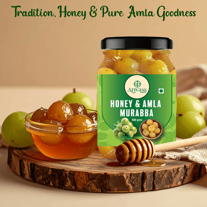 Arivasa Organics Amla Murraba | Honey - Sweetened & Handmade - Arivasa Organics - 500 gms - 
