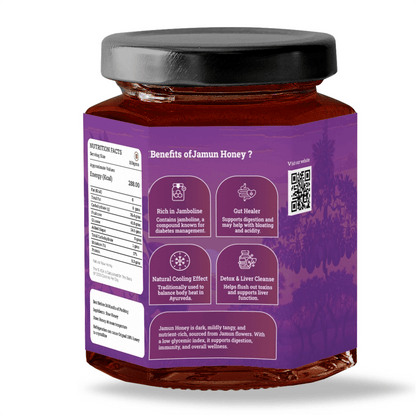 Jamun Organic Honey | Pure, Natural & Lab - Tested - Arivasa Organics - 500 gms - 