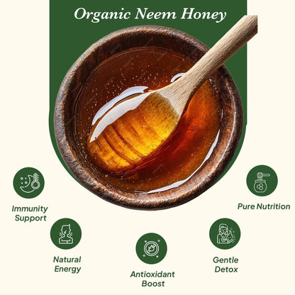 Neem Organic Honey | Pure, All - Natural & Lab - Tested - Arivasa Organics - 500 gms - 