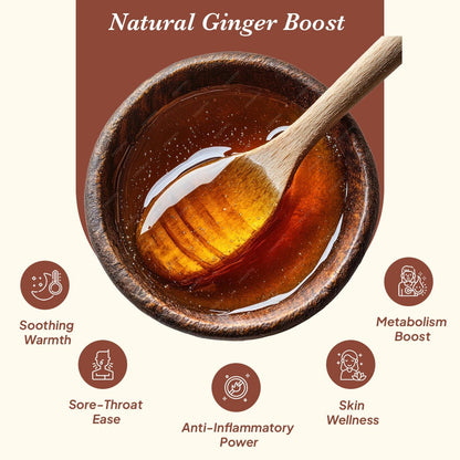 Organic Ginger Honey | Pure, Natural & Lab - Tested - Arivasa Organics - 500 gms - 