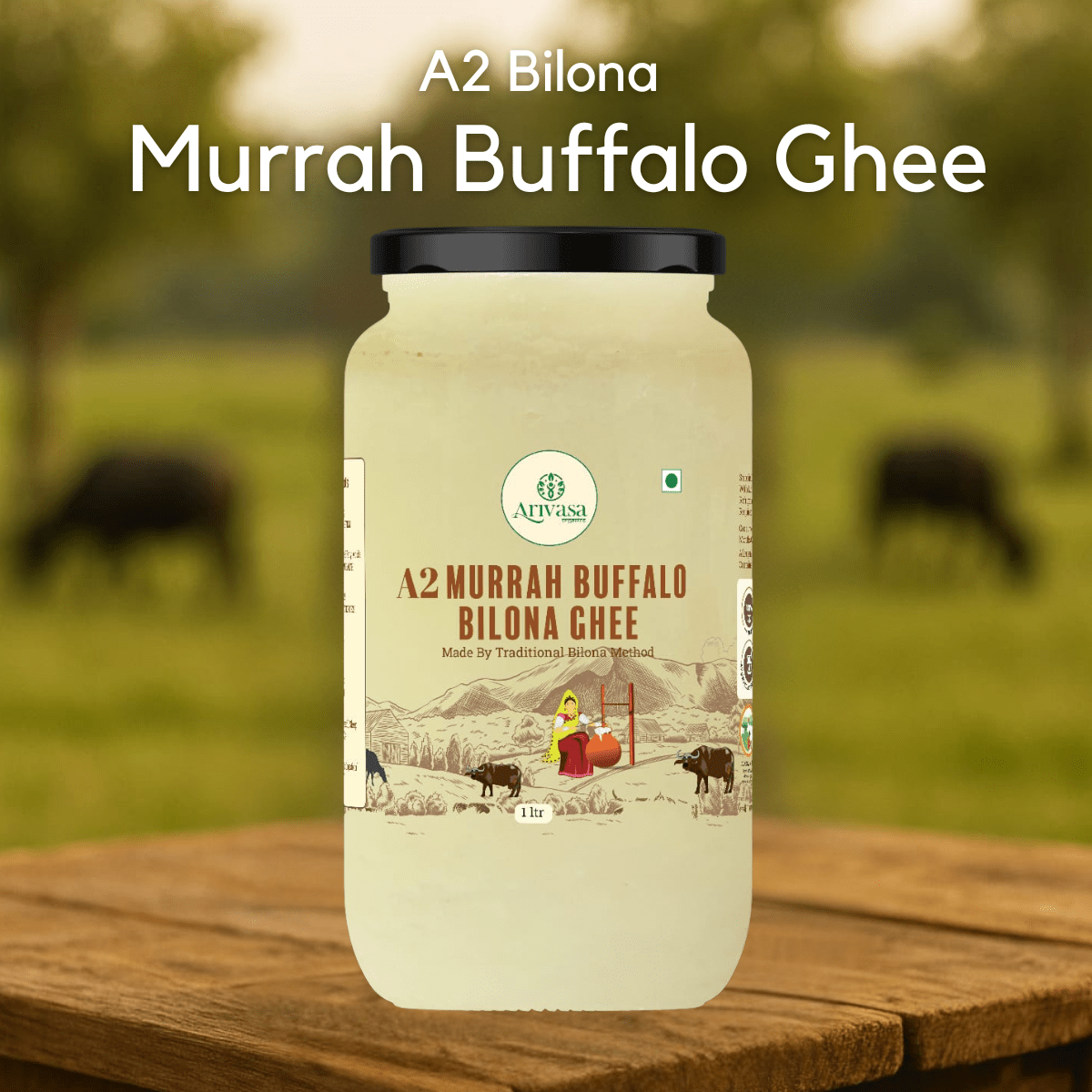 A2 MURRAH BUFFALO BILONA GHEE - My Store - 1 LTR - 