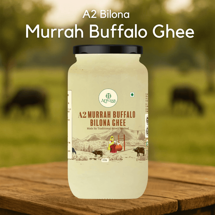 Arivasa Organics Buffalo Ghee | Authentic Bilona Style Ghee – 1 LTR (hover)