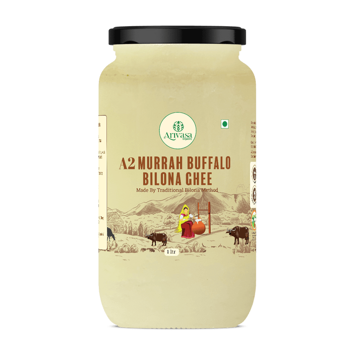 Arivasa Organics Buffalo Ghee | Authentic Bilona Style Ghee – 1 LTR