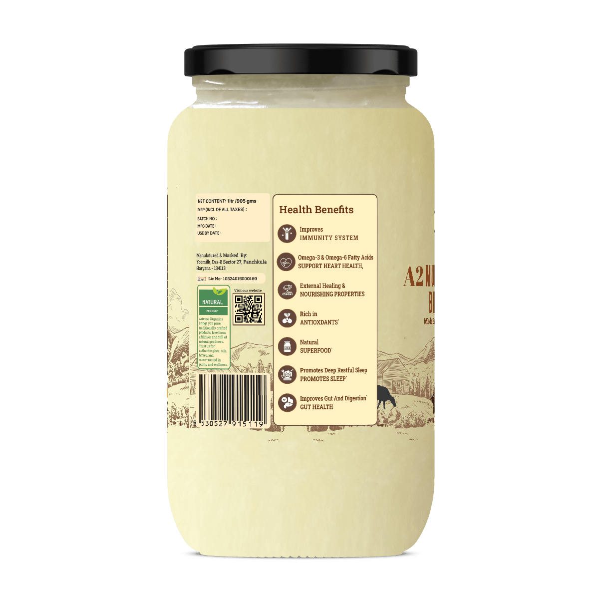 A2 MURRAH BUFFALO BILONA GHEE - My Store - 1 LTR - 