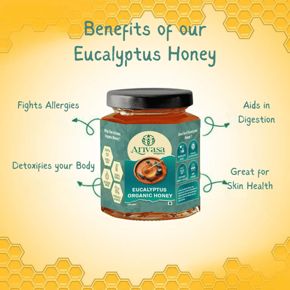 Arivasa Organics Eucalyptus Organic Honey | Pure, Raw & Herbal - Arivasa Organics-Size--