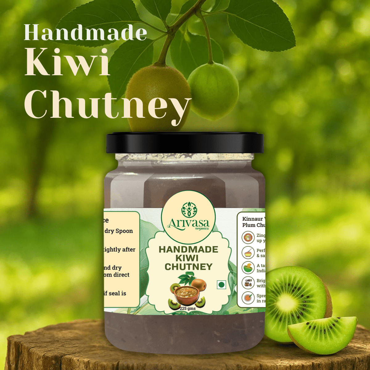 HANDMADE KIWI CHUTNEY - My Store - 225 gms - 