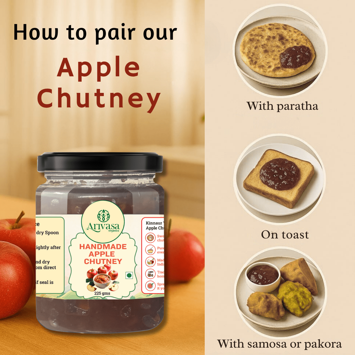 HANDMADE APPLE CHUTNEY - My Store - 225 gms - 