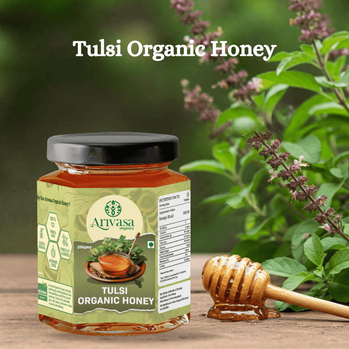 Tulsi Organic Honey | Pure, Floral & Lab-Tested – 250 gms (hover)