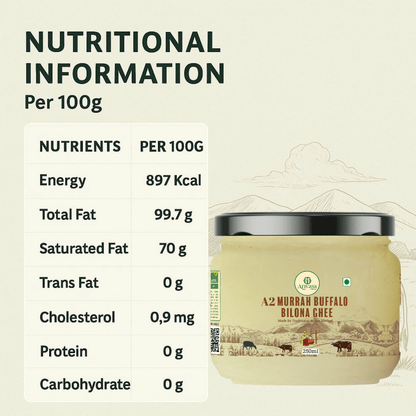 A2 MURRAH BUFFALO BILONA GHEE - My Store - 250 Gms - 