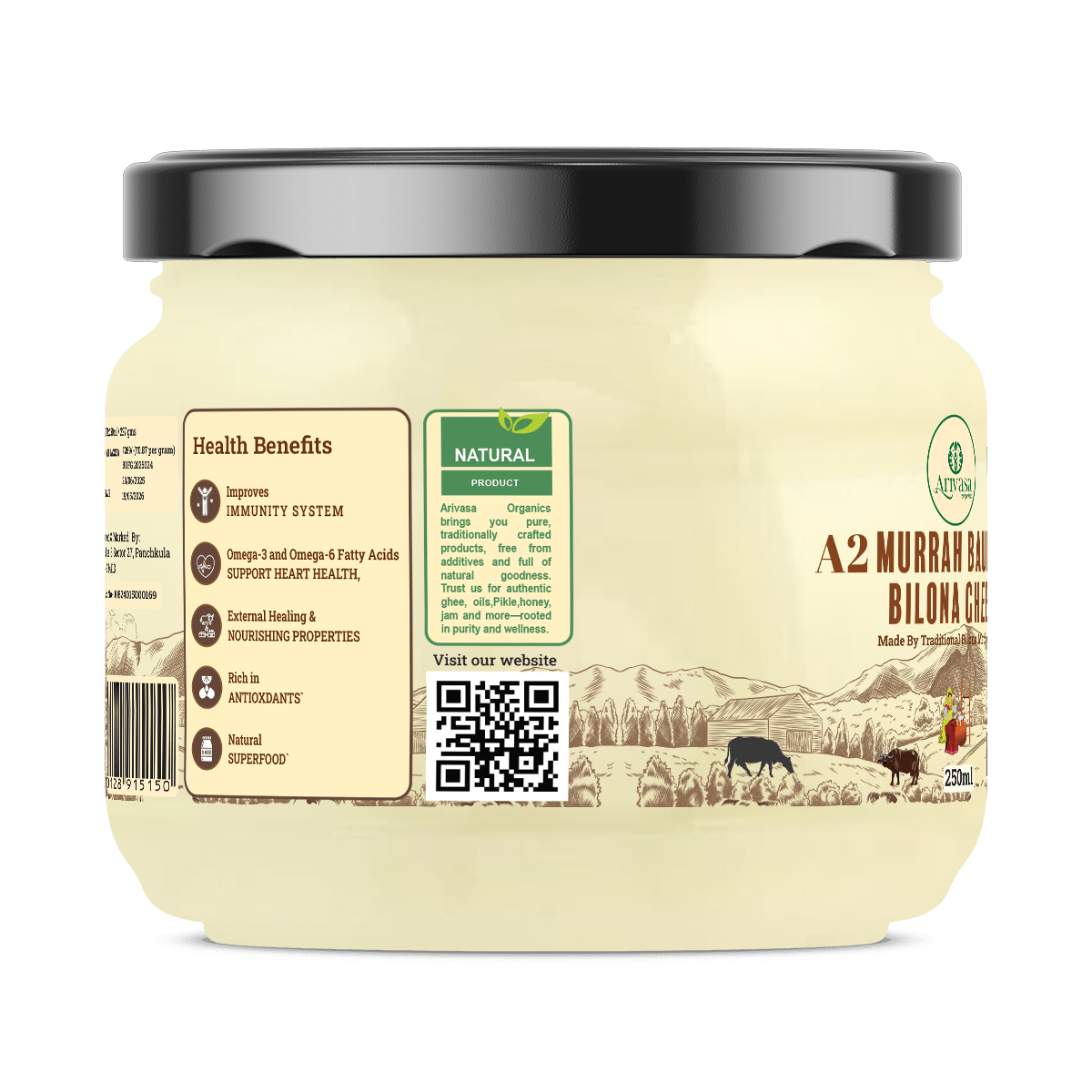 A2 MURRAH BUFFALO BILONA GHEE - My Store - 250 Gms - 