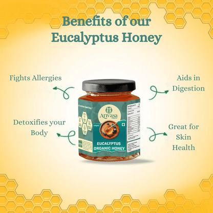 Arivasa Organics Eucalyptus Organic Honey | Pure, Raw & Herbal - Arivasa Organics-Size--