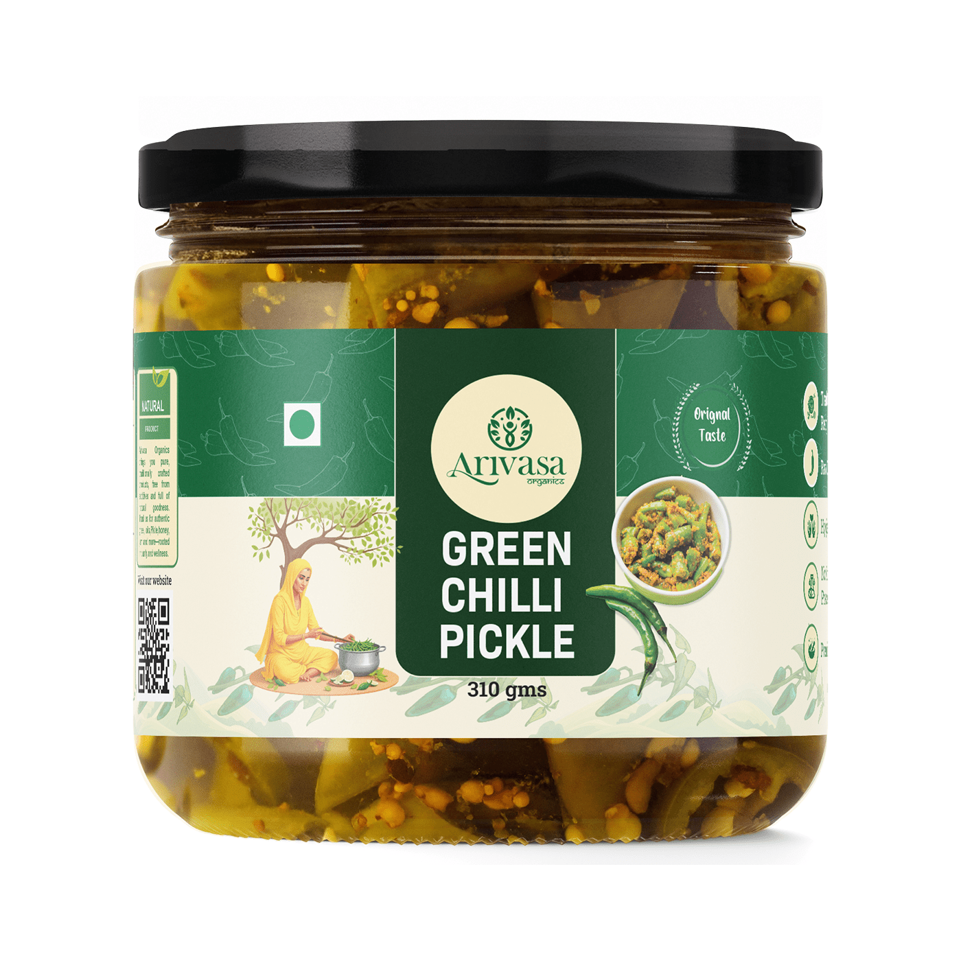 GREEN CHILLI PICKLE - My Store - 310 gm - 