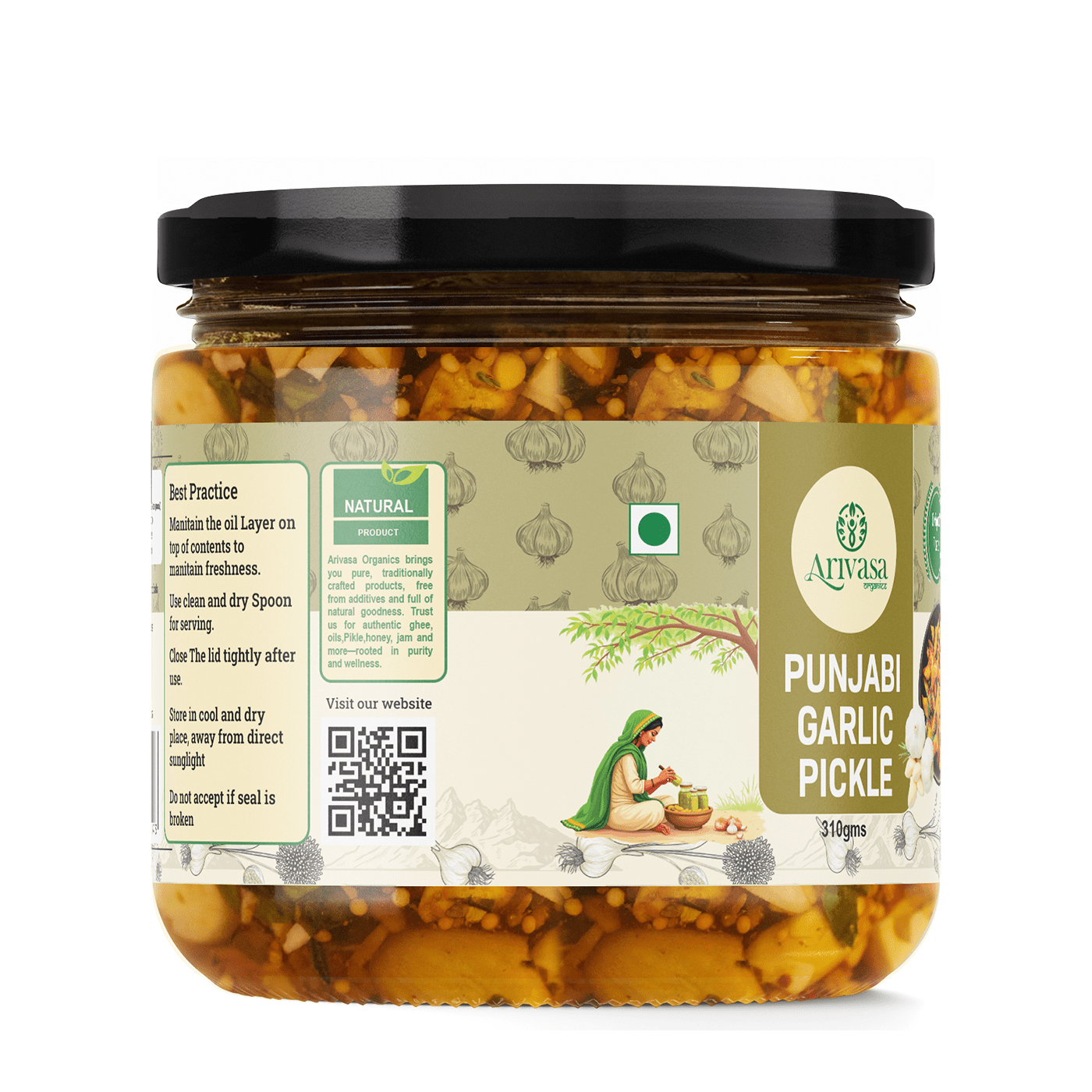 PUNJABI GARLIC PICKLE - My Store - 310 gm - 