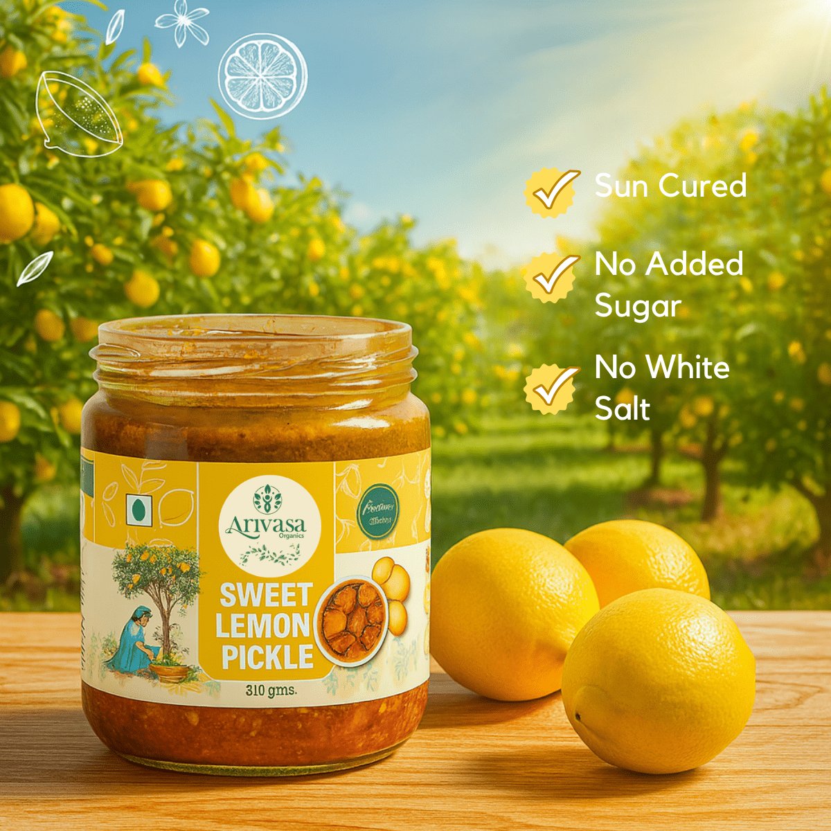 SWEET LEMON PICKLE - My Store - 310 gm - 