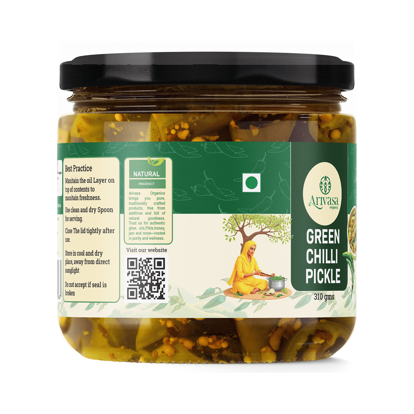 GREEN CHILLI PICKLE - My Store - 310 gm - 