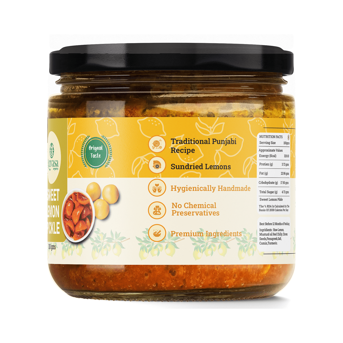 SWEET LEMON PICKLE - My Store - 310 gm - 