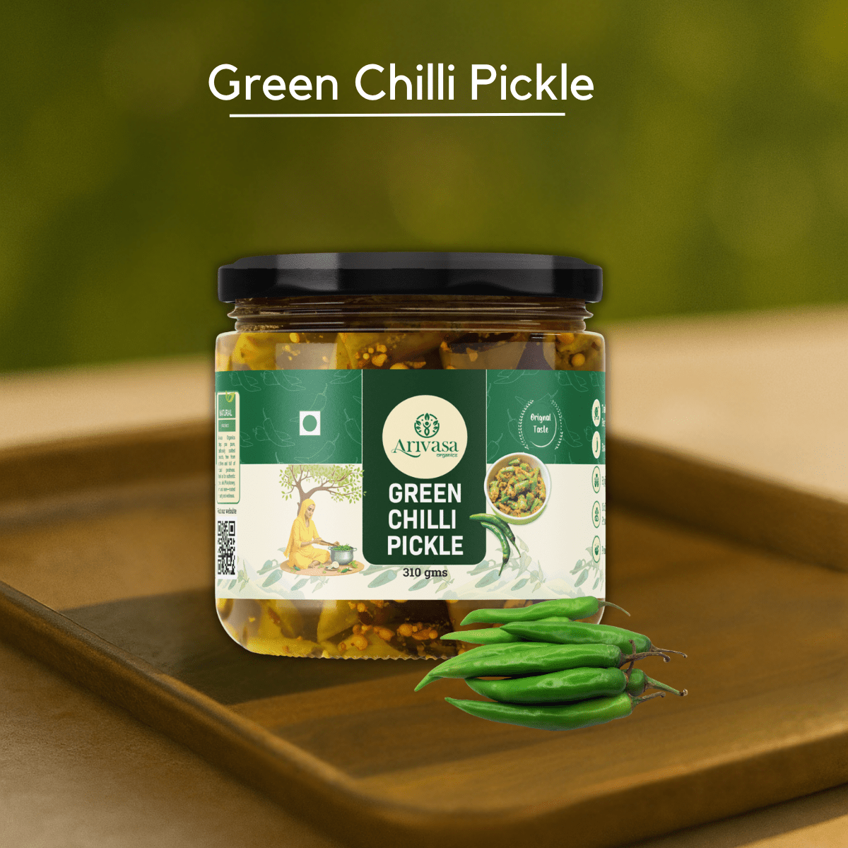 GREEN CHILLI PICKLE - My Store - 310 gm - 