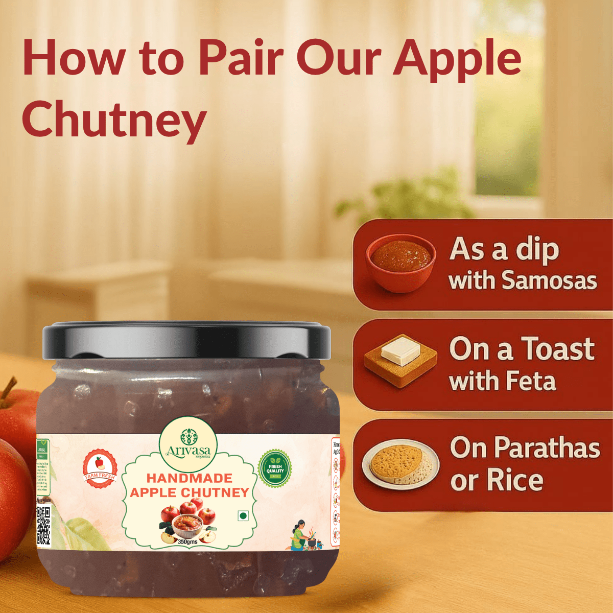 HANDMADE APPLE CHUTNEY - My Store - 350 gms - 