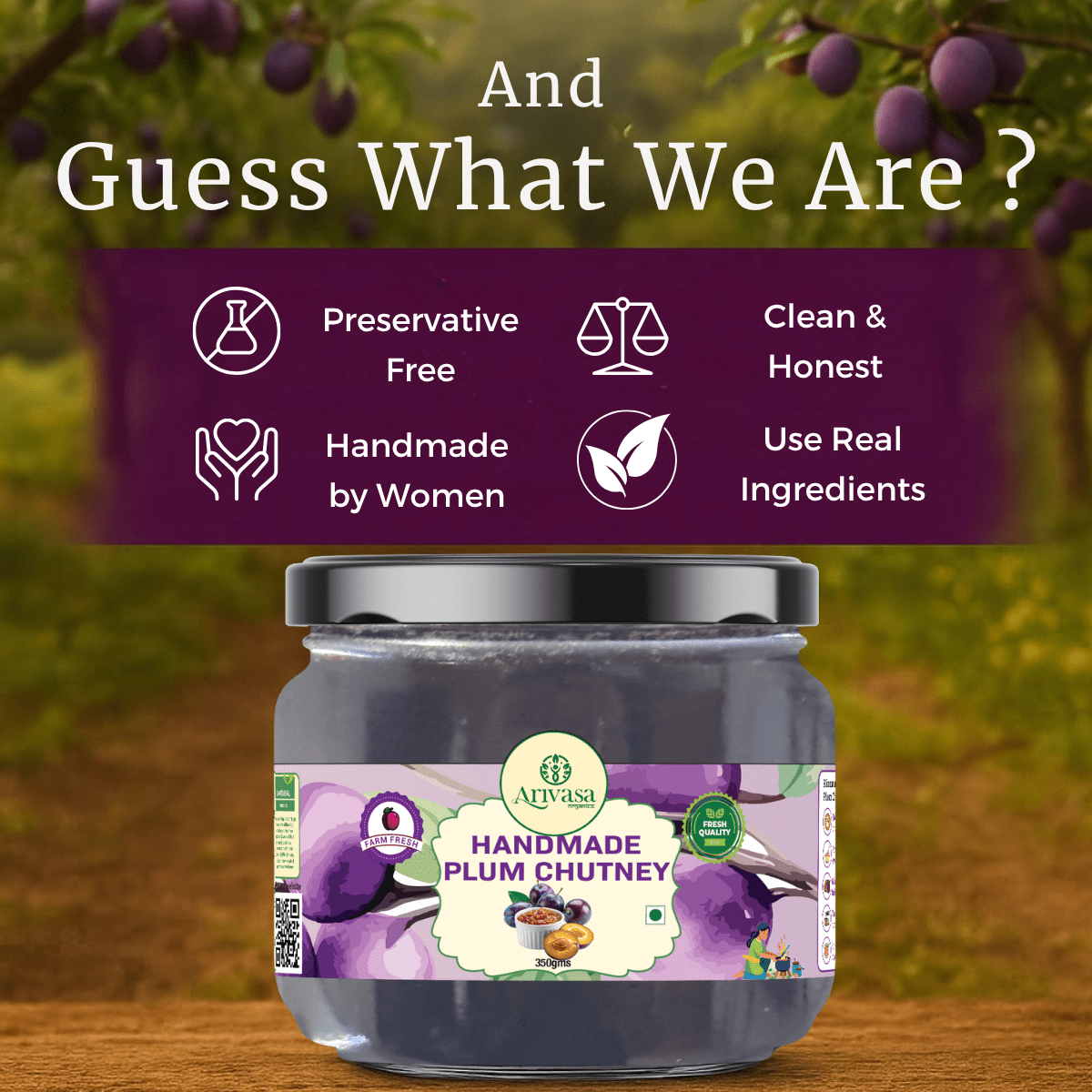 HANDMADE PLUM CHUTNEY - My Store - 350 gms - 