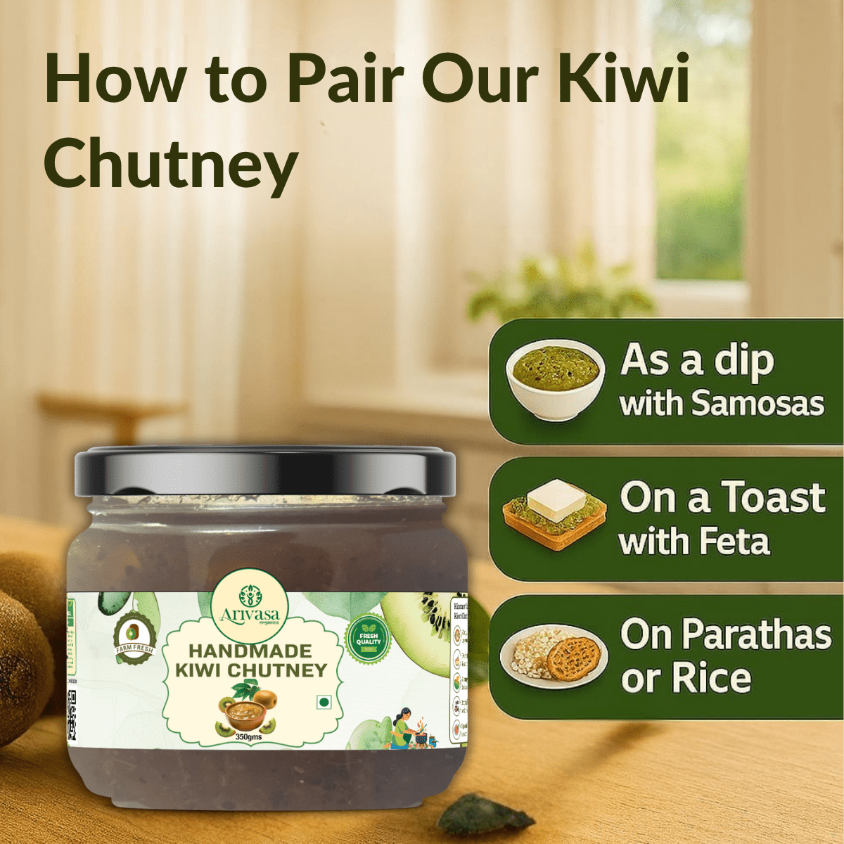 HANDMADE KIWI CHUTNEY - My Store - 350 gms - 
