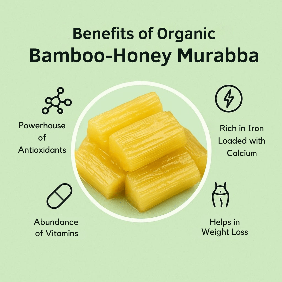 ORGANIC BAMBOO HONEY MURABBA - My Store - 500 gm - 
